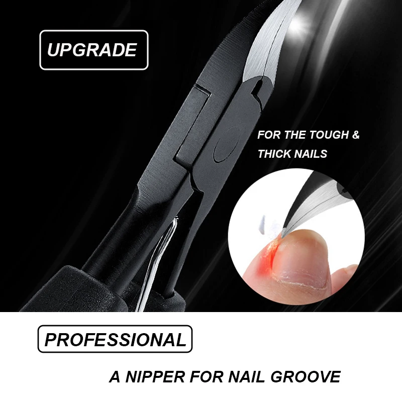professional nail tools set stainless steel toe nail groove nipper cuticle cutter