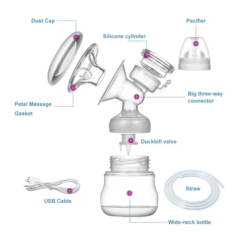 Hospital Grade Single Electric Breast Baby Pump Milk Suction Pump Milk Extractor Breast Vacuum Pump With USB Power Cord