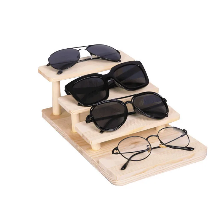 Customization Makeup Wood Holder Wooden sunglasses eyes glasses display stand