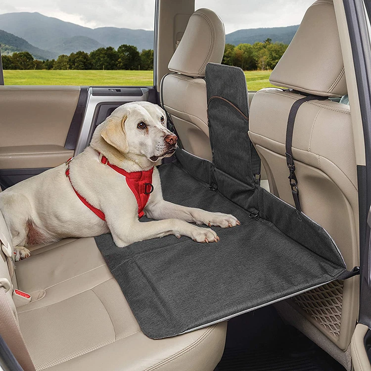 Reversible Water Resistant Seat Bridge For Dogs Padded Pet Car Barrier Dog Backseat Bridge Car Extender