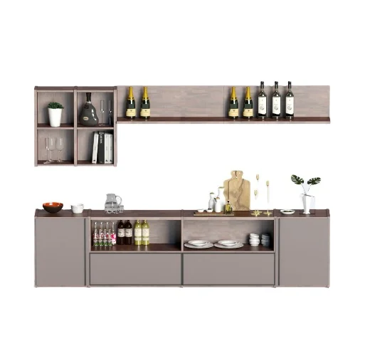 Hot Selling Modern Designs Modular Kitchen Cabinet Solid Wood Lacquer Kitchen Furniture