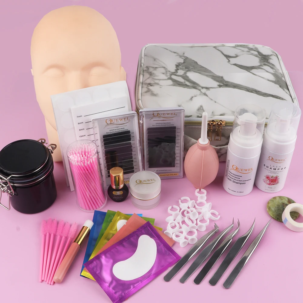 QUEWEL lash extension tool eyelash extension training kits starter lash kit lash extension individual kit