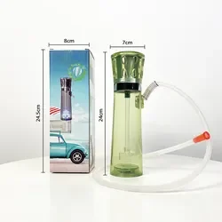 Hot sale New design Acrylic hookah with LED light travel hookah portable shisha hookah