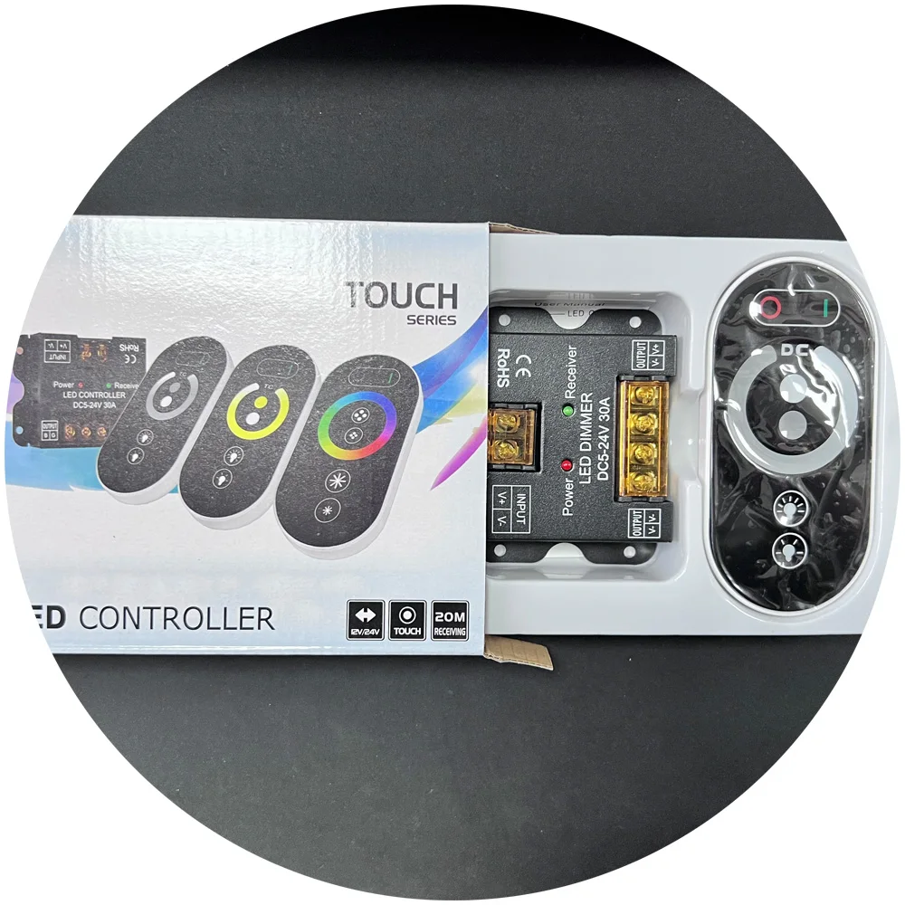 single dimmer DC 12V DC 24V  30A rf remote touch single LED controller for led neon light
