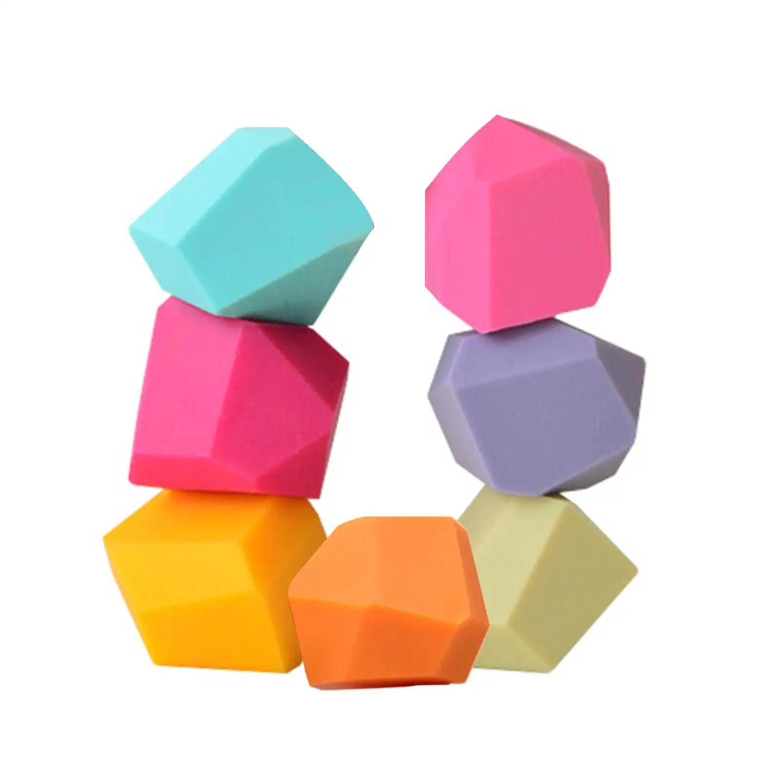 Силиконовые штабелируемые камни строительные блоки игрушки Монтессори красочная силиконовая галька набор для штабелирования