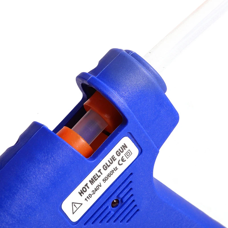 DIY 20W power heat capacity aluminum barrel+aluminum alloy nozzle heat melt glue gun with premium thermal heating system