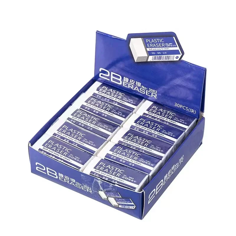 student 2B white pencil eraser school office wide use pencil eraser/rectangle white eraser gomme