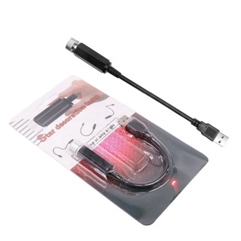 RUTENSE Universal USB LED Star Projector Neon Atmosphere Ambient Lamp Car Roof Interior Light laser