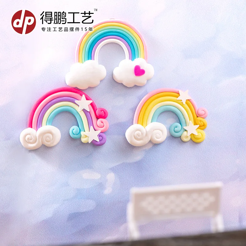 2407 depeng landscape eco-bottle decoration accessories Polymer clay cloud star jewelry handmade materia