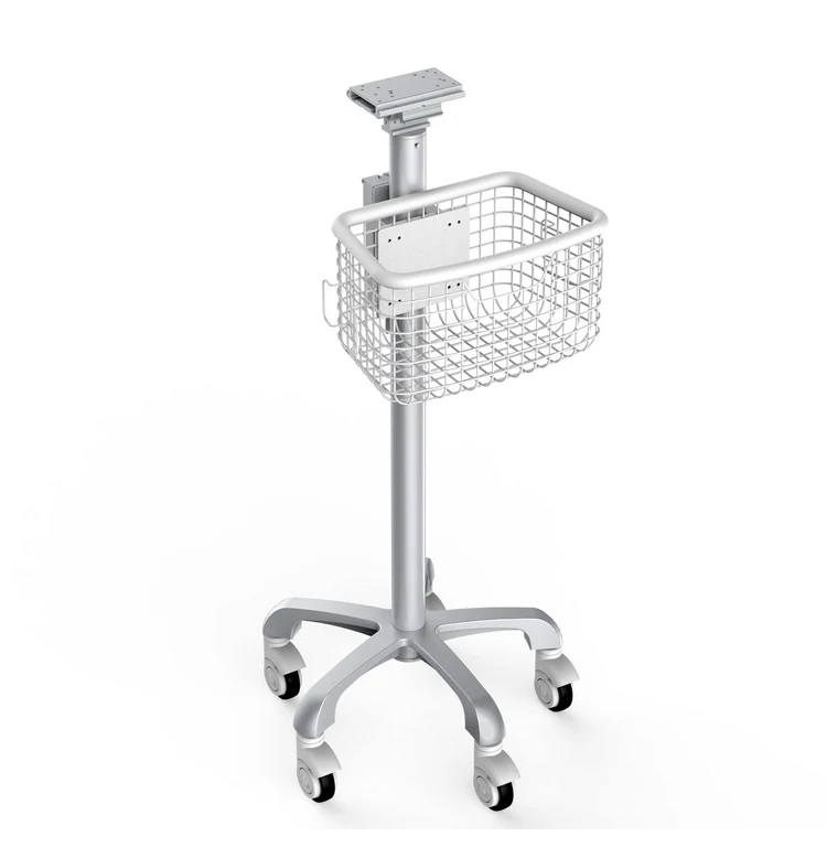 High Quality Cheap Custom Trolley Medical Cart Adjustable Monitor Trolley