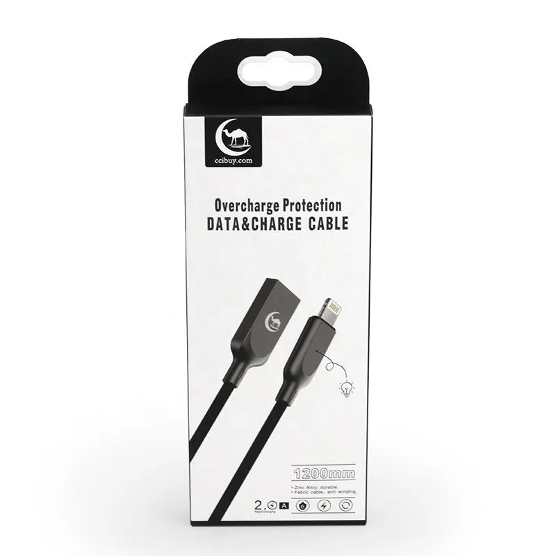 Пользовательский художественный бумажный usb-кабель кабель для передачи данных упаковочная коробка с отверстием вешалки