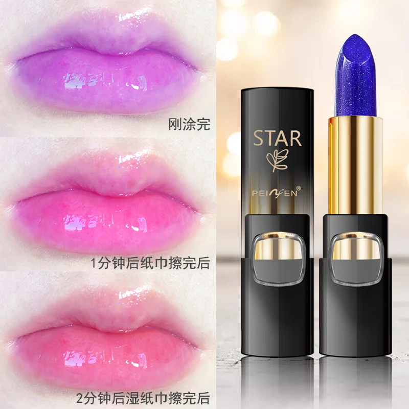 Wholesale Lip Makeup Magic Blue Demon Waterproof Long Lasting Moisturizing Plumping Color Changing Glitter Mirror Jelly Lipstick