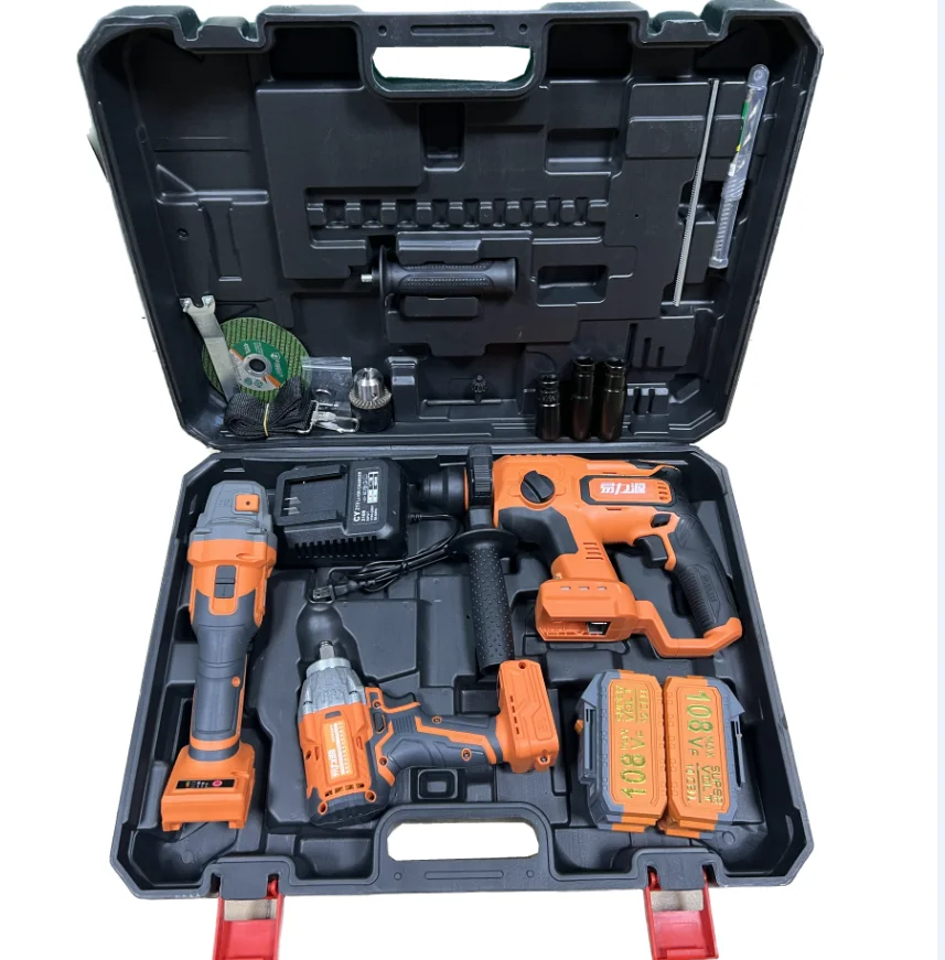 Cordless Brushless Wrench Angle Grinder Electric Hammer Drill Combination Power Multi Tool Kit Electric Tools