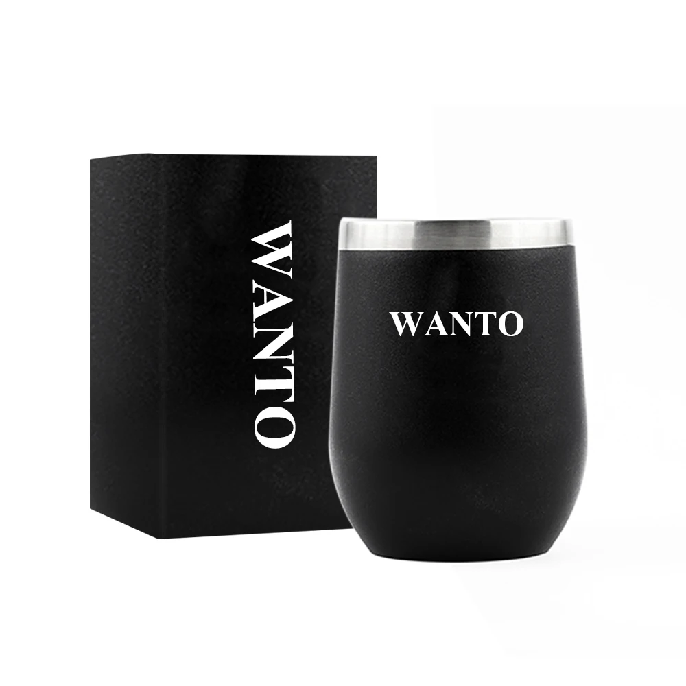 12 oz LOW MOQ Stainless Steel Insulated Wine Tumblers In Bulk