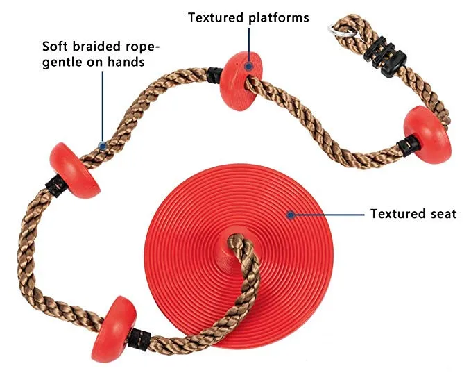 2020 new arrival custom cheap climbing rope outdoor plastic kids  seat tree swing climbing rope with platform