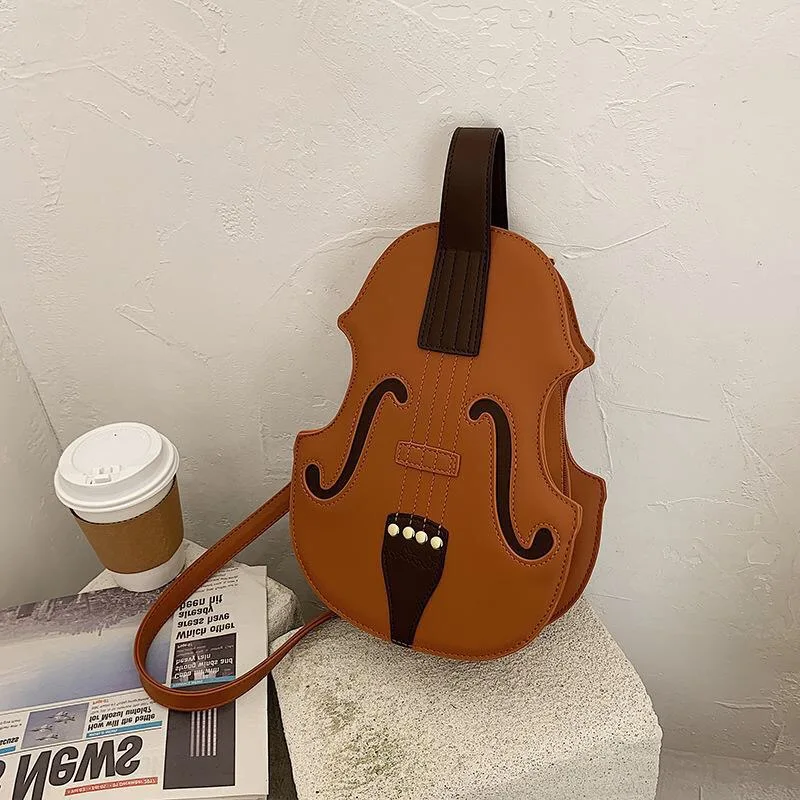 
Wholesale Purse Handbags for Women Unique Violin Shape Ladies Hand Bags PU Leather Backpack Handbags 
