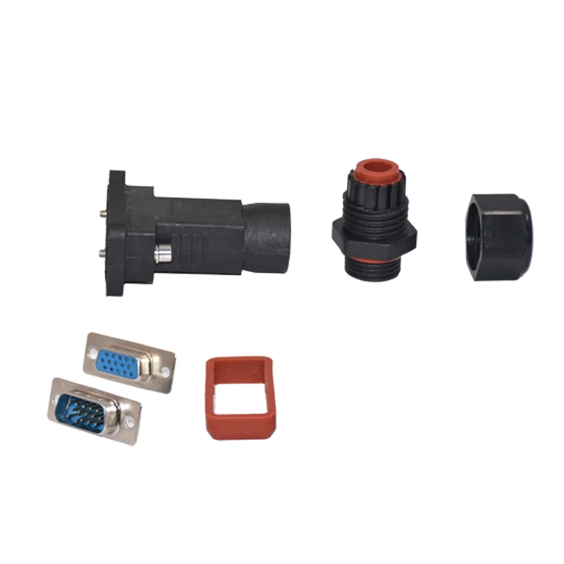 D-sub 9 15 25 26 37 44 50 62 78 Pin Connectors IP67 IP68 Waterproof electrical power Heavy Duty Industrial Adapters Connector