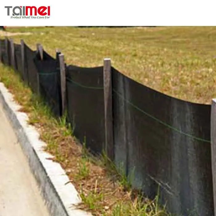 PP Woven Black Construction Silt Fence Used for Farm