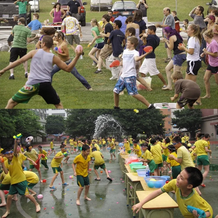 500 шт. быстрого заполнения водянные шарики цели «шары Магическая бомба игры-Лето Всплеск удовольствия для детей и взрослых воздушных шаров из латекса