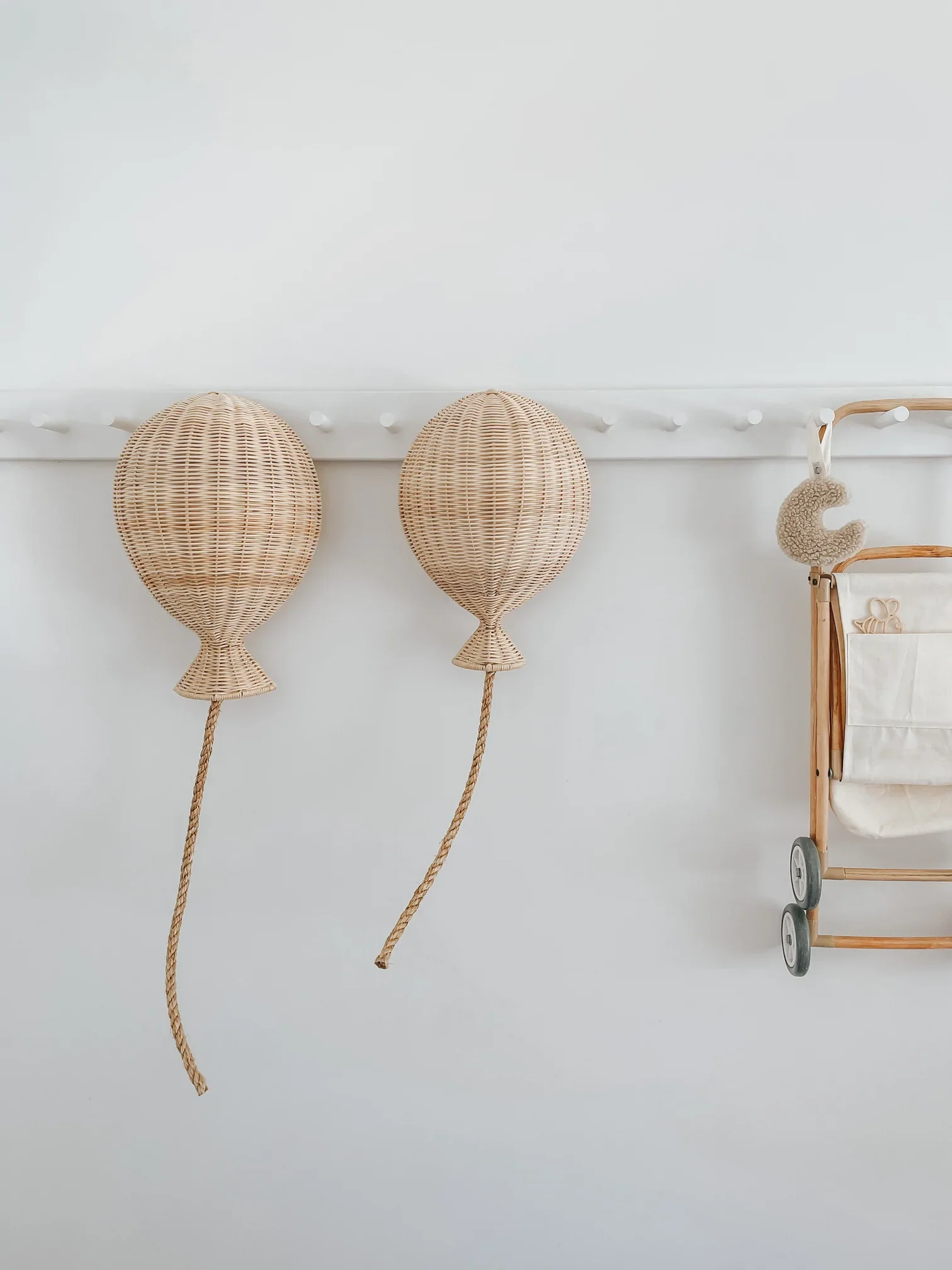 Rattan Balloon Wall Decor Handcrafted Rattan Balloon For Kids Room Decor Wicker Decorative Balloon For Nursery