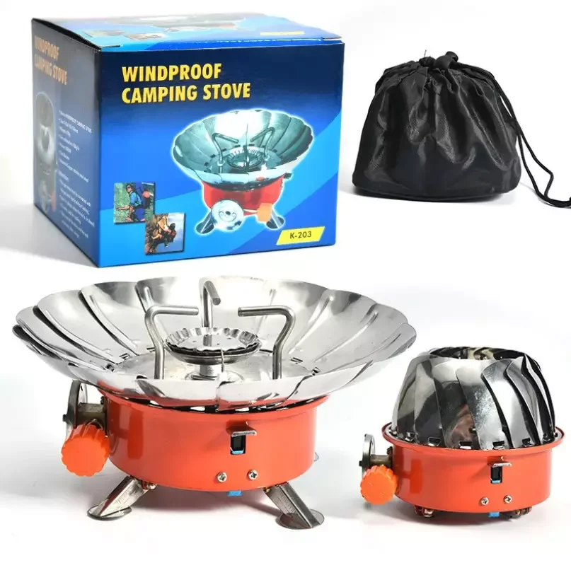 Amazon top seller  Portable Outdoor Camping mini gas stove Windproof gas stove  Mountain gas stove