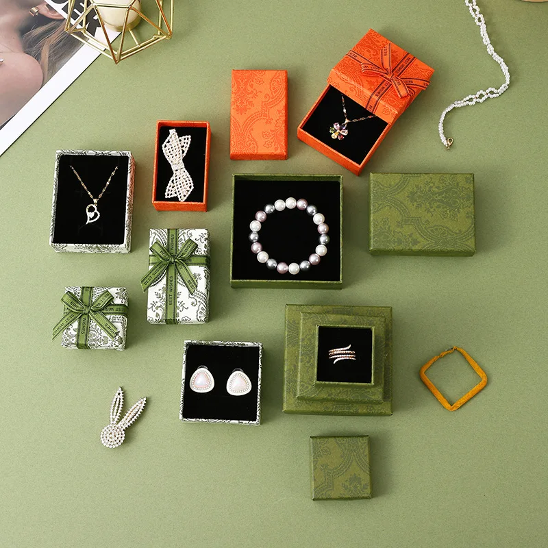 Recycled Custom Small Girl Gift Craft Packaging Boxes For Jewelry Earrings Necklace Box with Lid