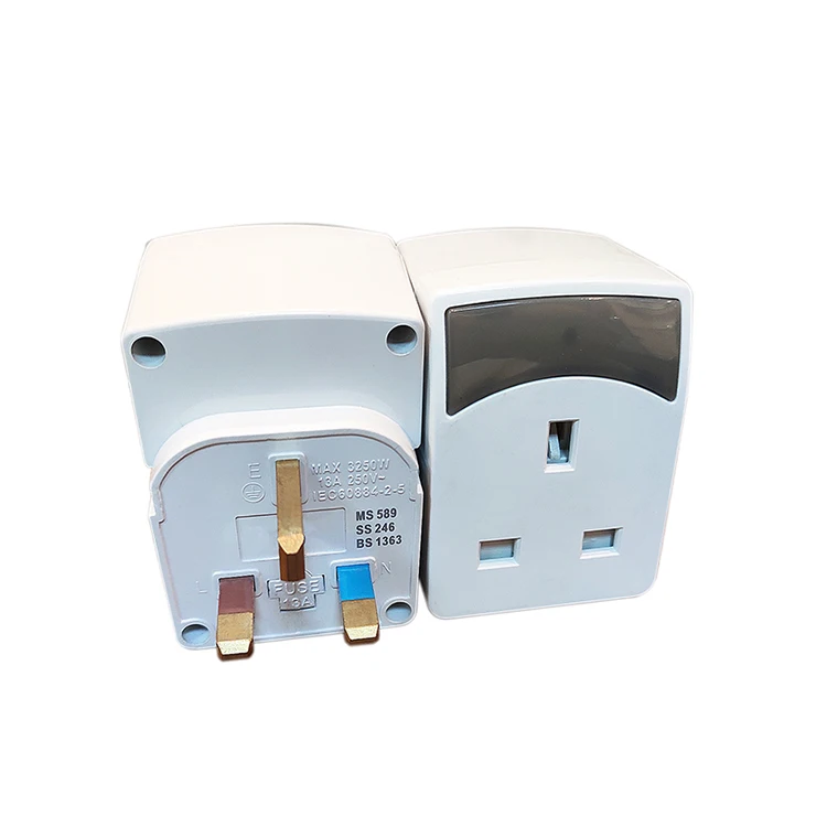 Saudi Arabia, Dubai Hot Sell Bs1363 Uk 3 Prong Electrical Plug Adapter