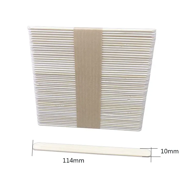 Hot Sale Eco-friendly Wooden Cake Ice Cream Craft Stick 114mm Color round Edge Ice Cream Sticks in bulk