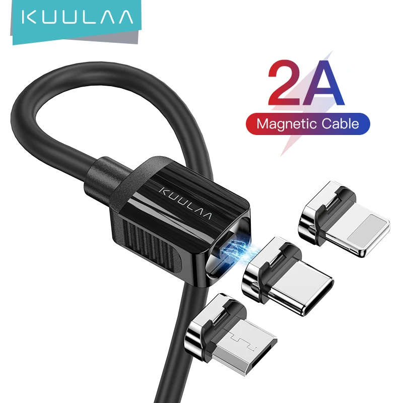 KUULAA Wholesale 2 Pin 3 In 1 Connectors Magnetic Usb Cable Charging Cable For Smartphone