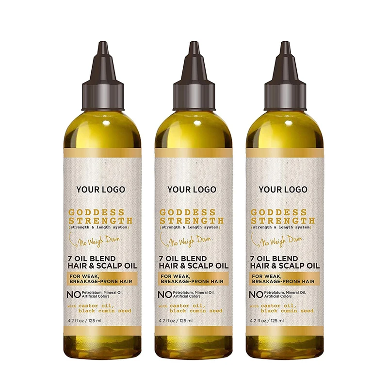 Custom Logo Organic Rosemary Hair Scalp Oil Organic Natural Scalp Massage Oil For Hair Growth Anti-Itching 4.2OZ