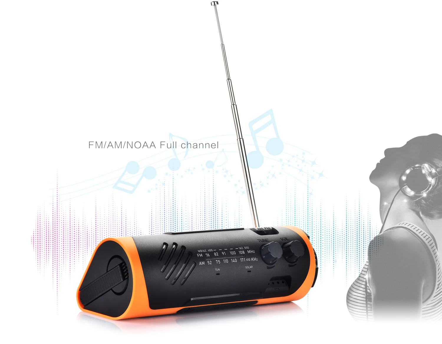 Solar-powered White/Black Wireless Charger BT Speaker LED Camping Lantern with Rechargeable ABS Body ROHS Certified