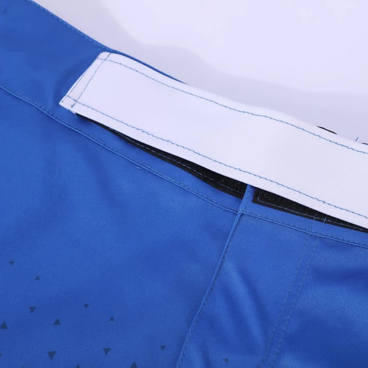 2024 Best-selling wholesale custom sublimation professional high cut split touch fastener drawstring race mma bjj shorts