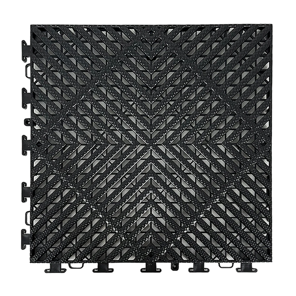 Hot Selling Customized Color Non-Slip PP Interlocking Tile Matting Floor Mat for Washroom 4S shop