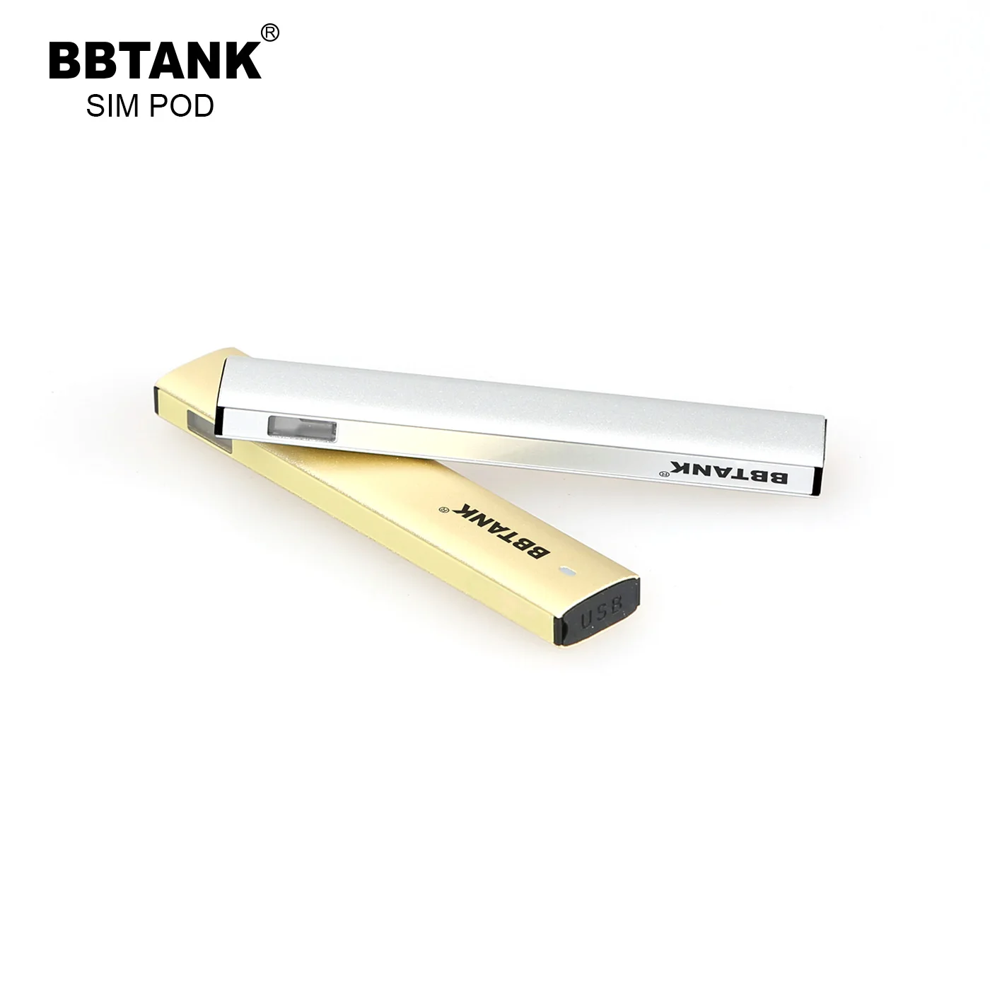 
Custom Logo Thick Oil Vape 1 ml Ceramic Closed Pod System Rechargeable 350 mah Battery Vape BBTANK Sim Pod 