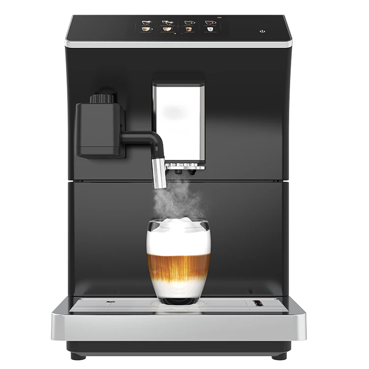 Easy Operate One Touch Screen Espress Coffee Machine Automatic Tip for Full Coffee Grounds tank System Coffee Maker