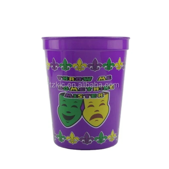 Пурпурный стадионный Кубок Mardi Гра с гладкой стороной