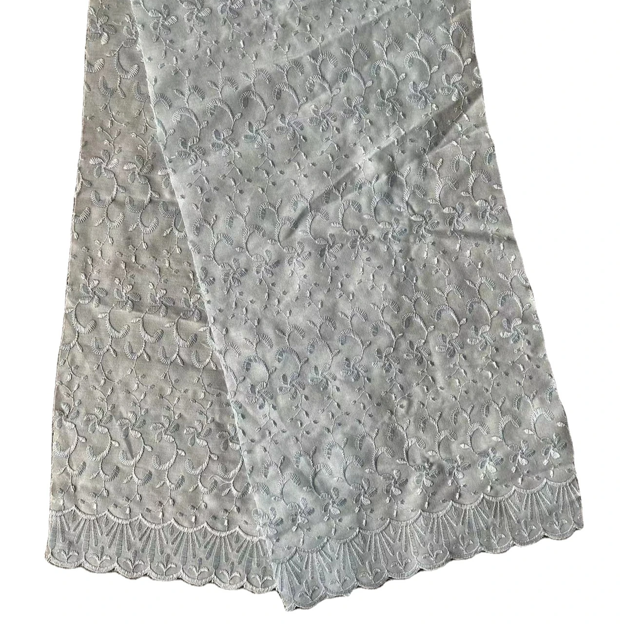 T/C90/10 polyester cotton allover embroidery full width embroidery dubai market jeddah market for dress