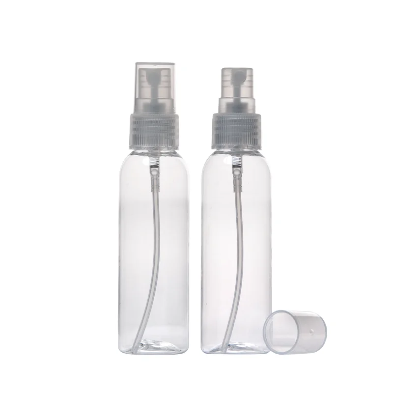 
custom 30ml 50ml 60ml 100ml body alcohol hand sanitizer hair refillable plastic spray bottle 