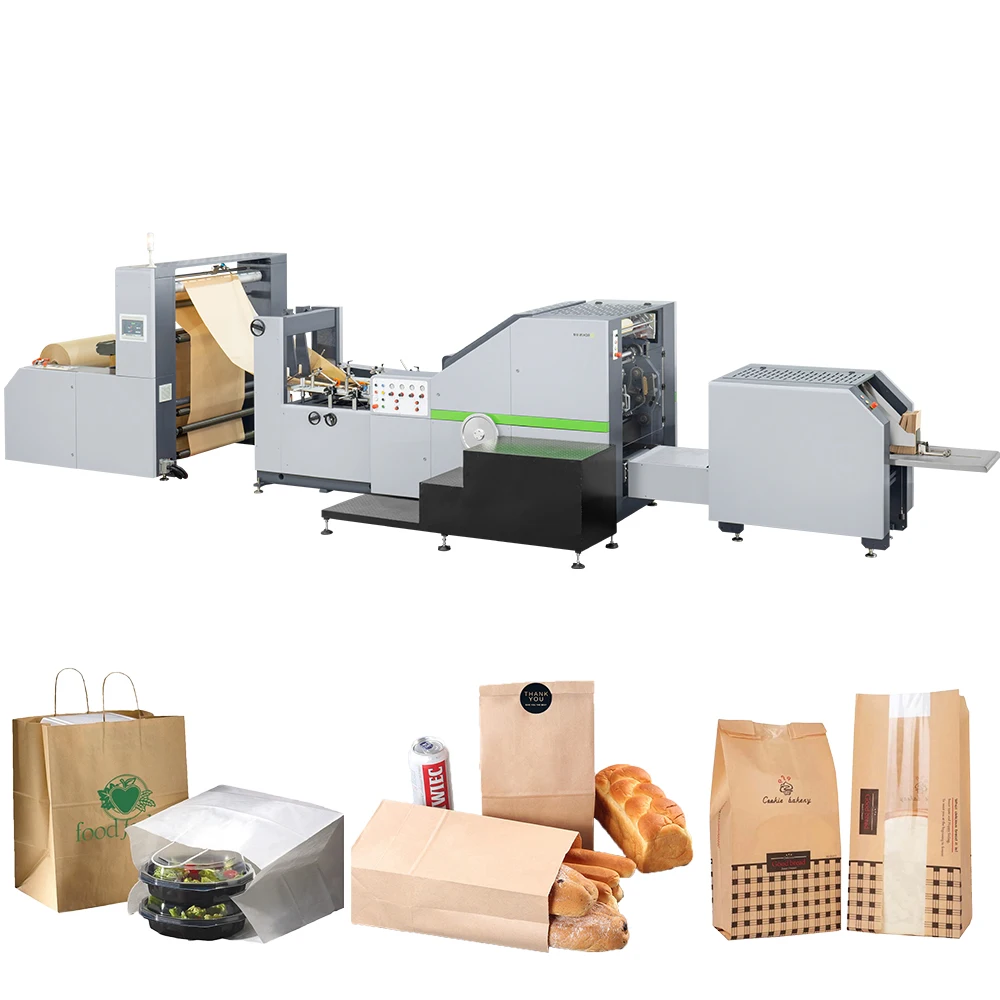  ROKIN BRAND square bottom paper bag making machine price v automatic