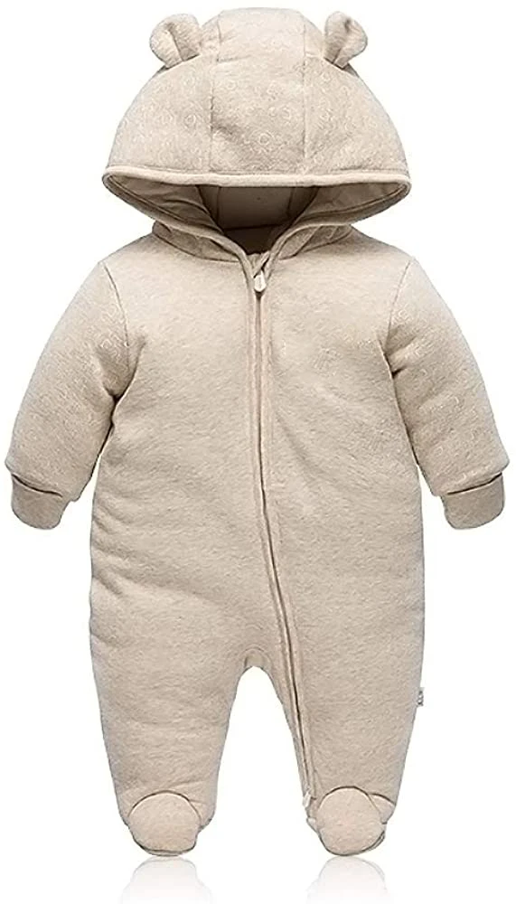 Lightweight Cotton Hooded Jumpsuit Winter Warm Coat