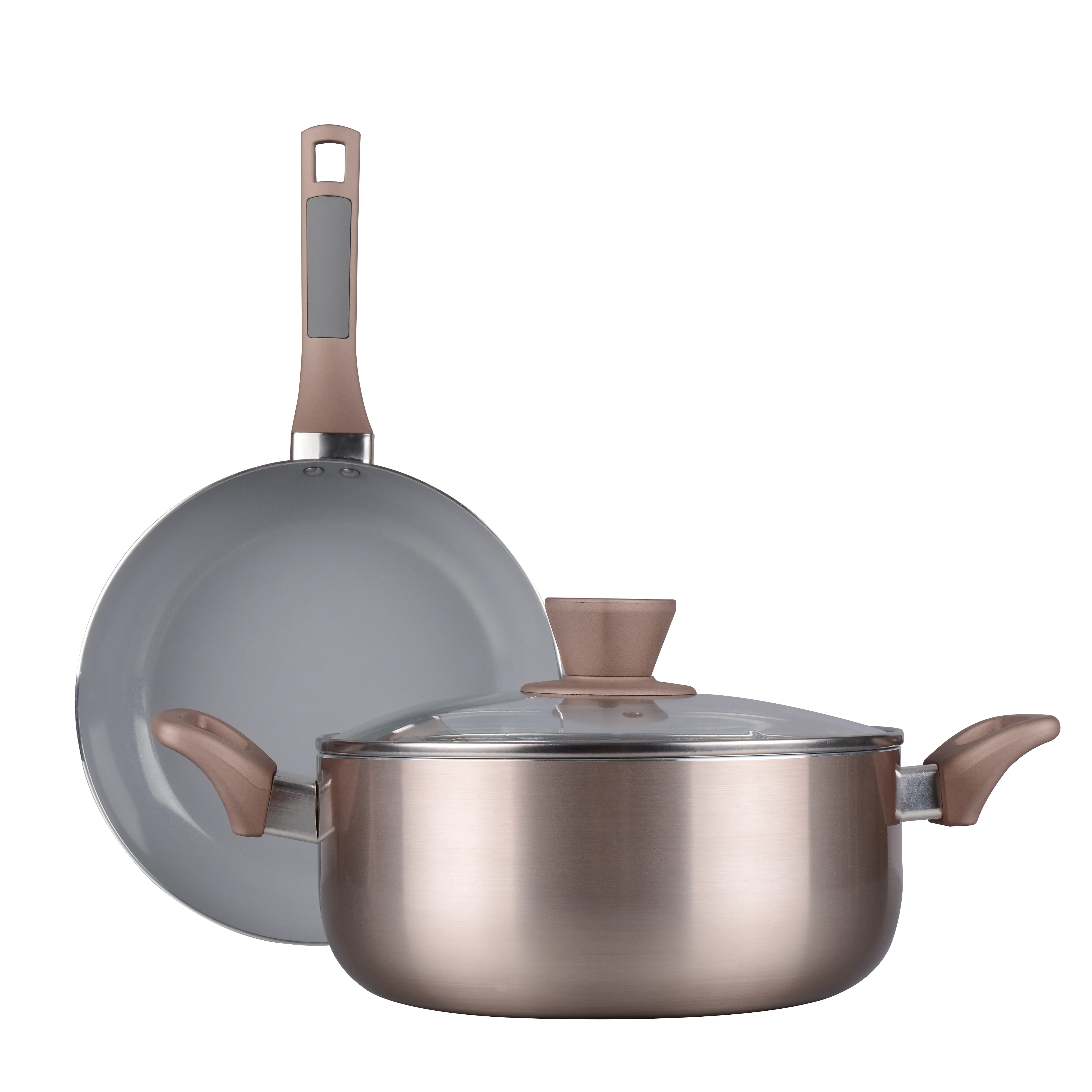 Best Price Aluminum Non-stick White Marble Cookware