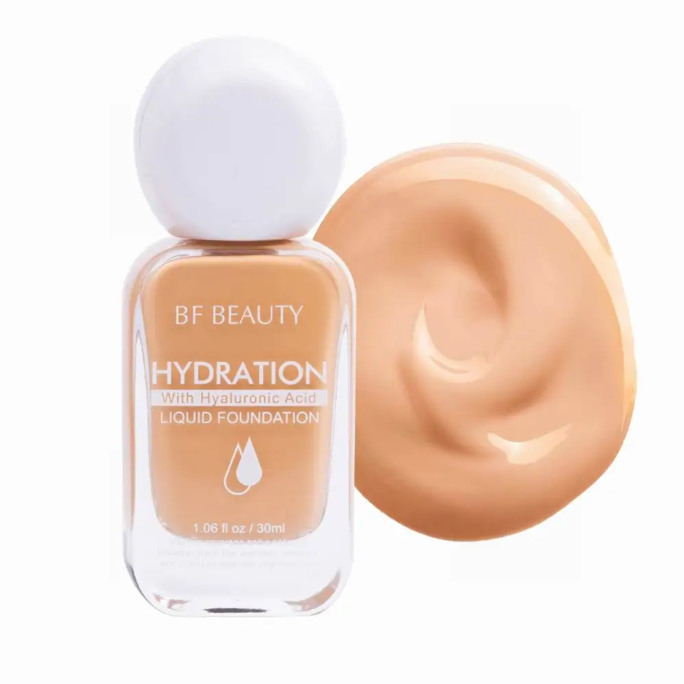 High Quality Custom Make Up Natural Lightweight Foundation Color Changing Hyaluronic Acid Hydration Liquid Foundation