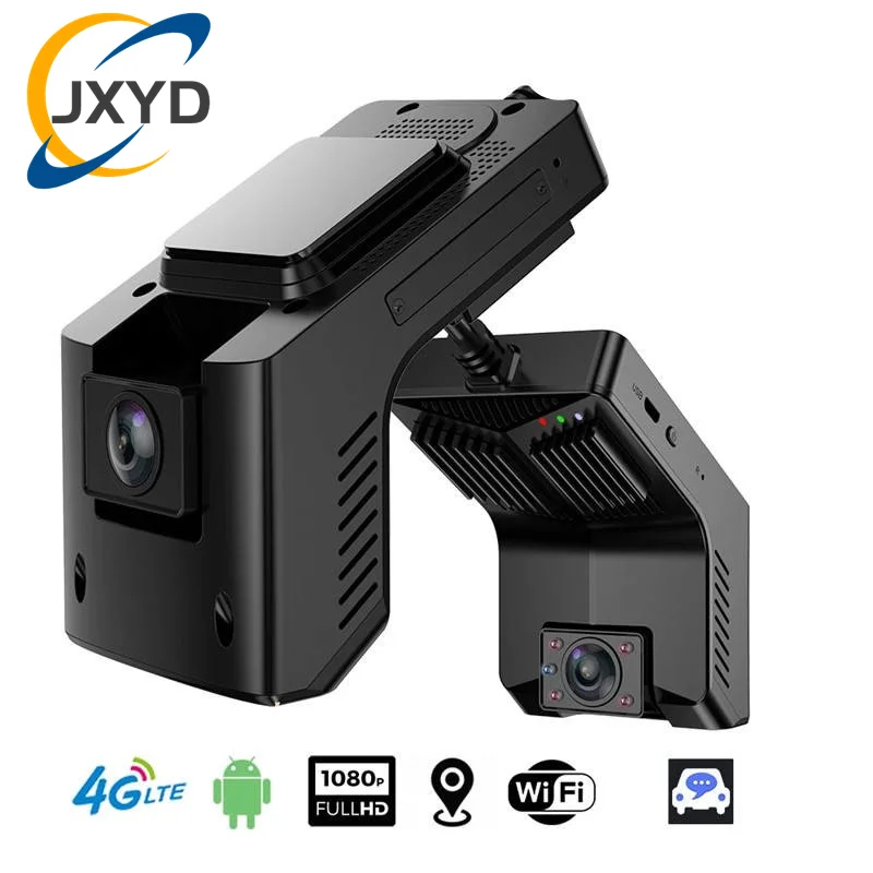 JX17JC400P 4G GPS DashCam Live Monitoring Car DVR  Wifi Hotspot Dashcam Cut-Off Fuel 1080P Recorder Front & Inside Camera