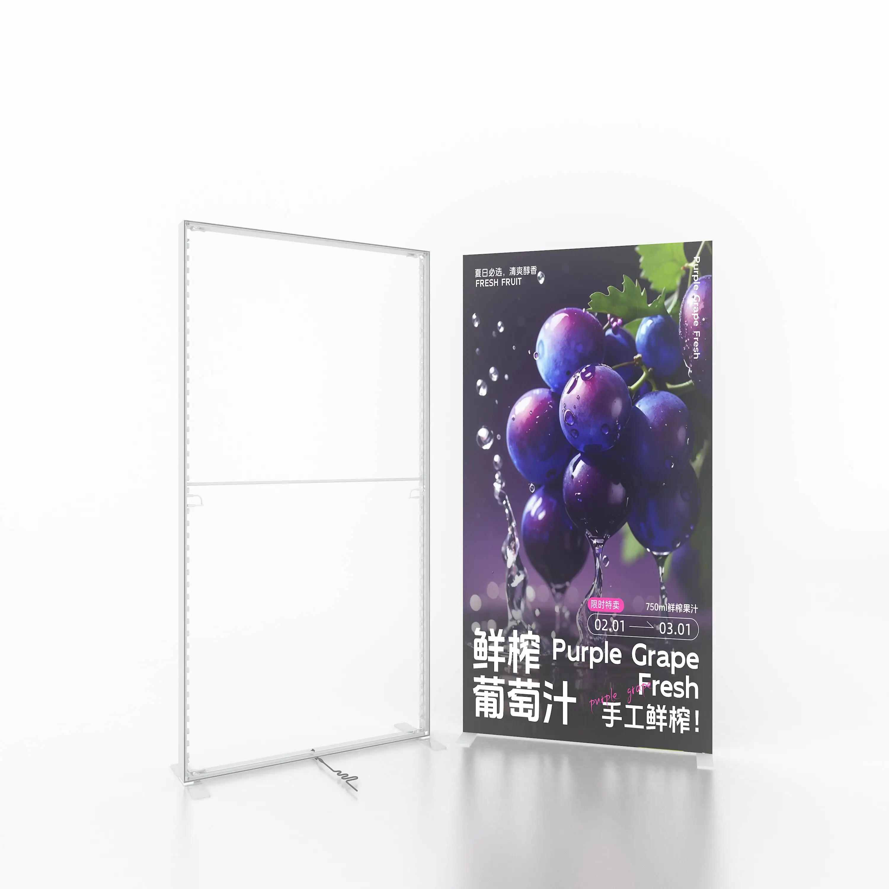 Seg light box Frame Exhibition Trade Show Booth Aluminum Profile Lightbox With Double-Side Printings