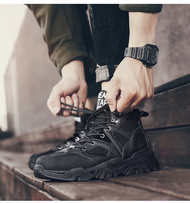  Фабрика Greatshoe поставляет высокую помощь осенне-зимние ботинки модные теплые мужские