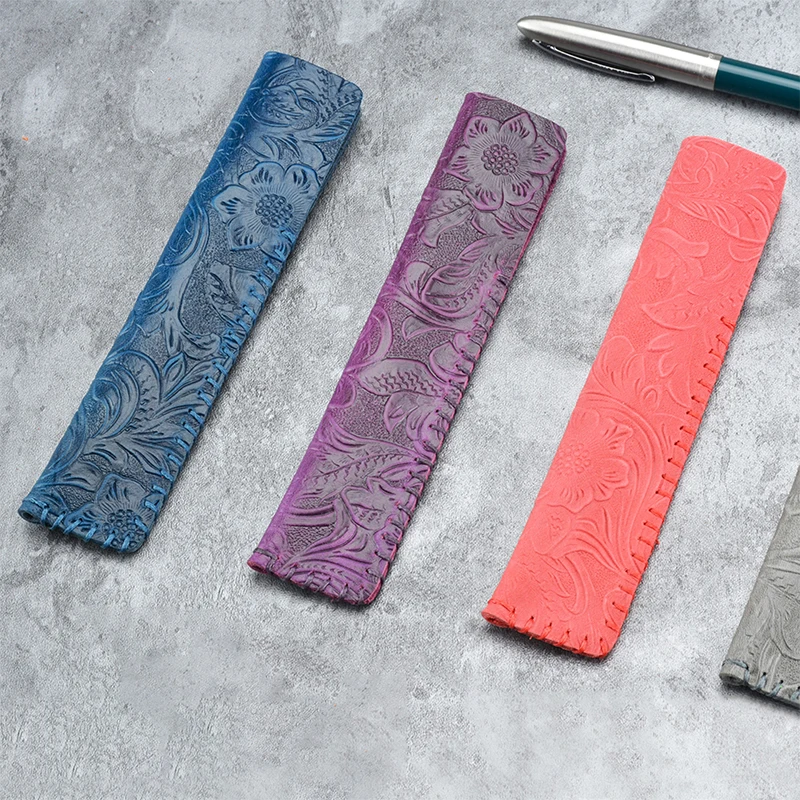 Роскошный Стильный пенал из натуральной кожи с логотипом на заказ, офисный пенал, держатель для хранения ручек Stylo MontBlanc