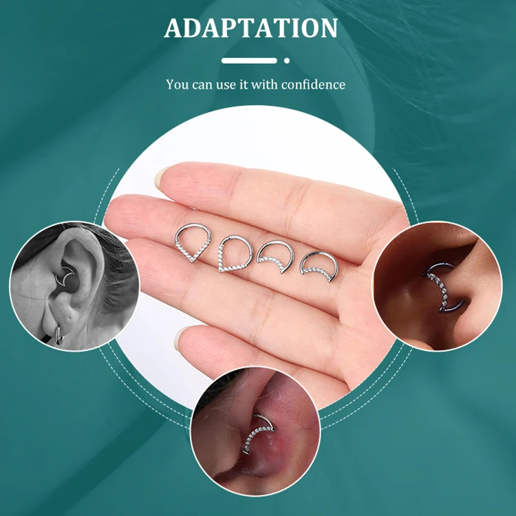 High Quality Cheap Jewelry Girls Piercings Internally Threaded Hand Make New Style Septum Clicker