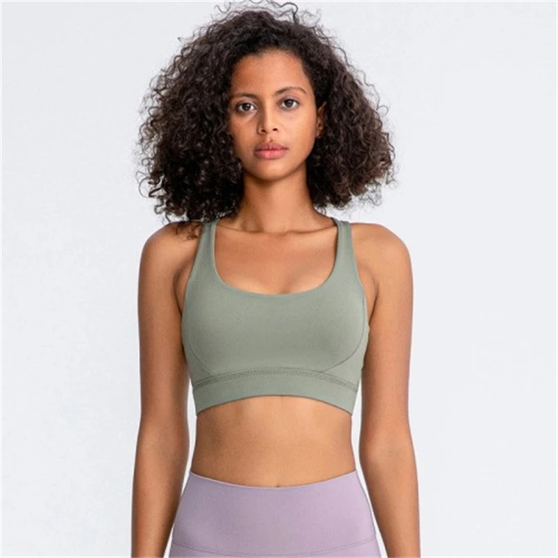 Wholesale highquality custom logo hot sexy woman nude sport yoga bra