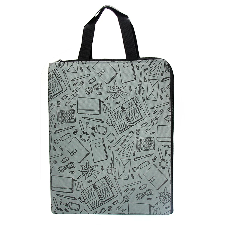 
custom lady handbag designing bags business school file bag printed fashion canvas linen tote hand bag 