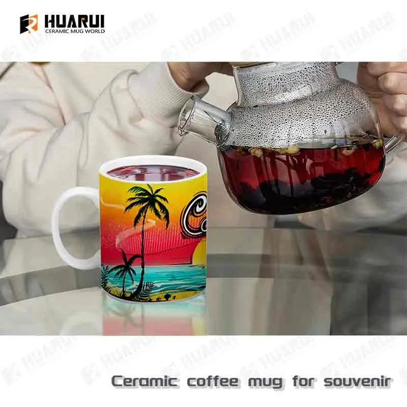 Custom Heart-Shaped Souvenir Gift Mugs Ceramic Coffee Cups Personalized Romantic Keepsake Perfect for Special Occasions
